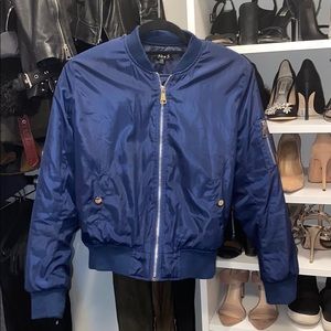 Blue lightweight Bomber jacket